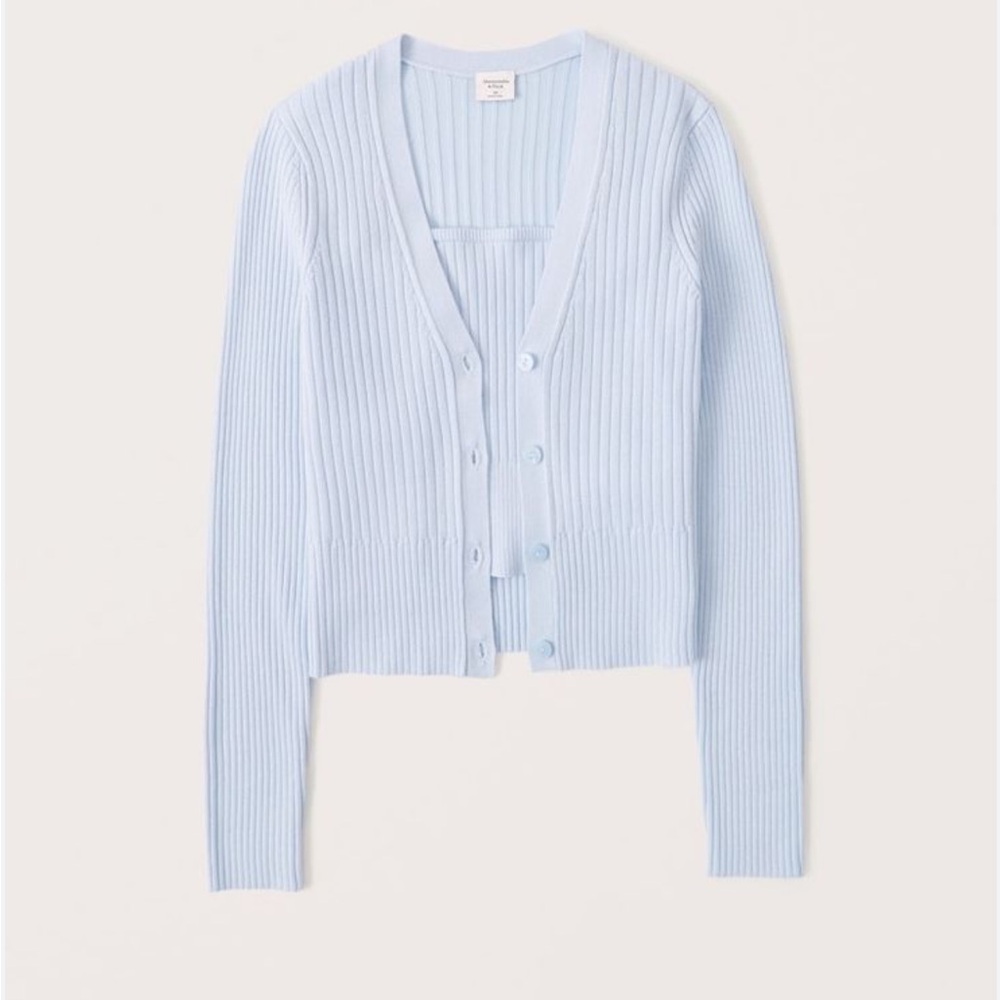 Abercrombie & Fitch Ribbed Cardigan Set